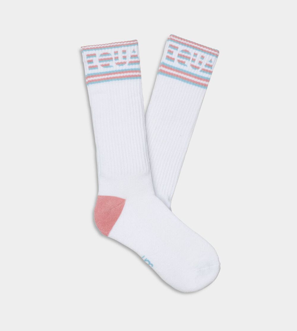 Ugg Pride Rib - Mens Socks - White - NZ (1063QOXKR)